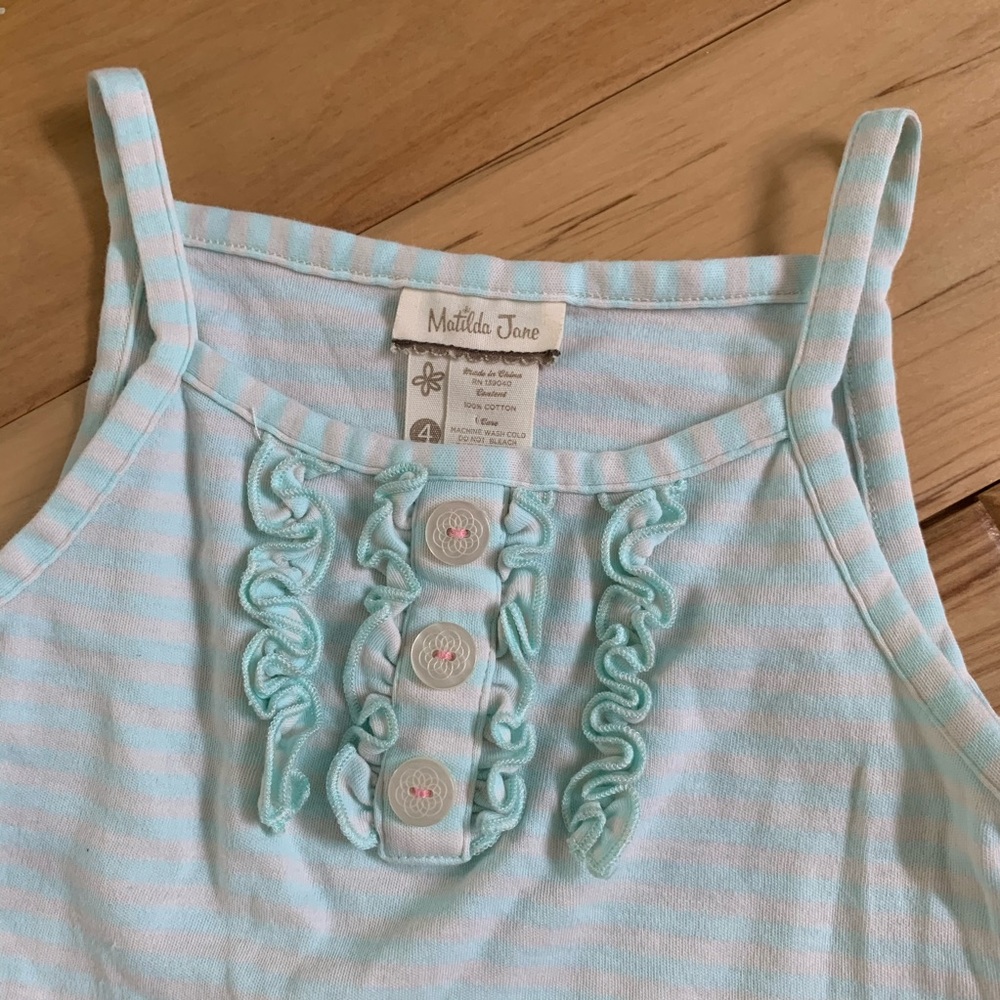Matilda Jane 4T Ruffle Button Detail Tank Top - Picture 5 of 6